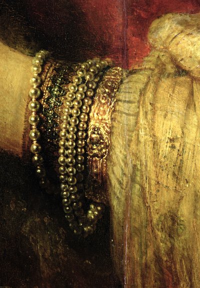 Portrait of Saskia van Uylenburgh (1612-42) in Rich Costume (detail) by Rembrandt van Rijn